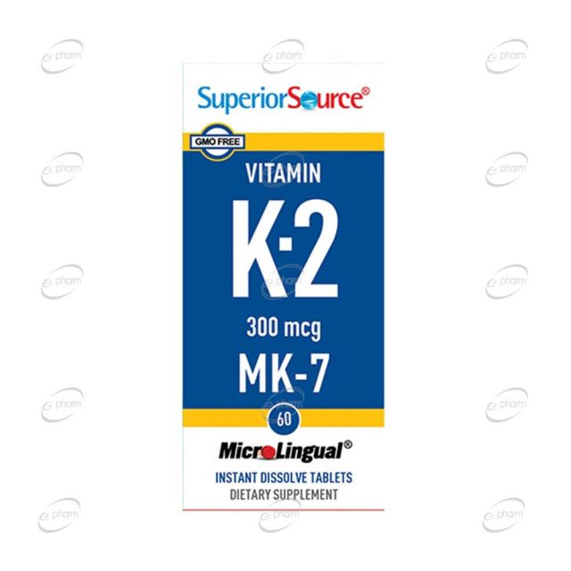 VITAMIN K2 300 mcg (MK-7) таблетки SuperiorSource