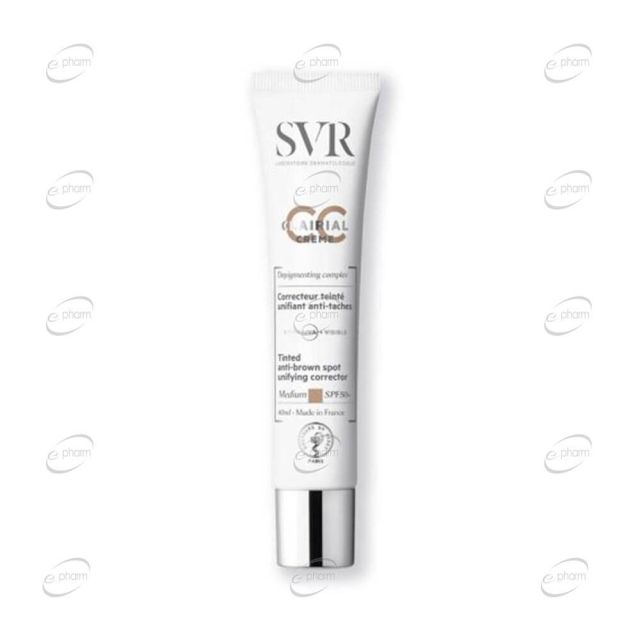 SVR Clairial CC Депигментиращ и коригиращ крем SPF50+-тъмен