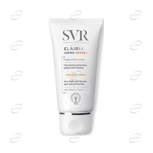 SVR Clairial Слънцезащитен депигментиращ крем за лице SPF50+