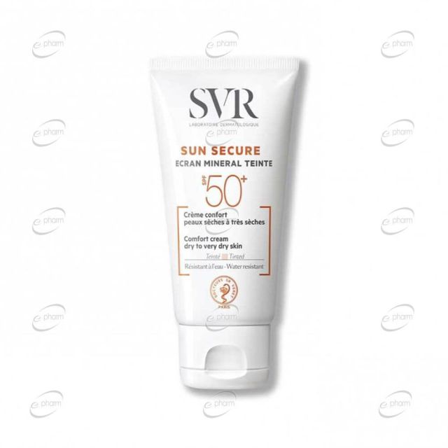 SVR Sun Secure Ecran Слънцезащитен тониран крем за суха и много суха кожа SPF50+