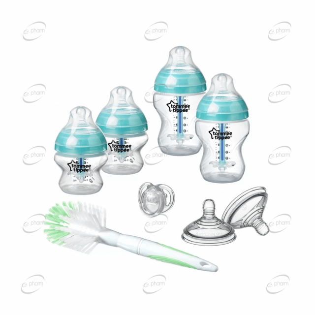 TOMMEE TIPPEE Advanced Anti-Colic комплект за новородени + четка за шишета