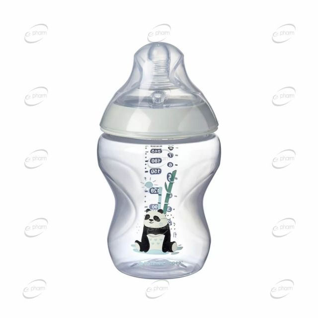 TOMMEE TIPPEE Easi-Vent Шише 260 мл ( 0+ м ) Панда