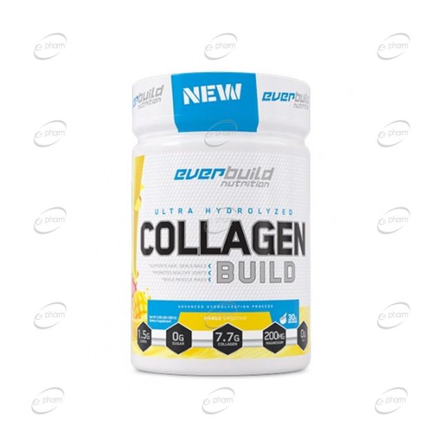 ULTRA HYDROLYZED COLLAGEN BUILD EVERBUILD пудра EVERBUILD -300 грама(Манго)