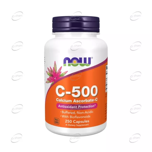 VITAMIN C-500 ASCORBATE капсули Now Foods