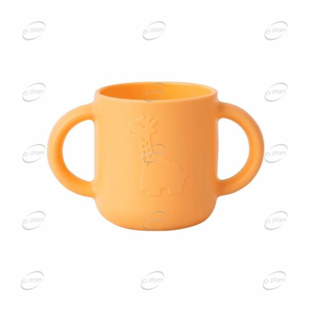 Wee Baby PRIME силиконова чаша с дръжка-Оранжев