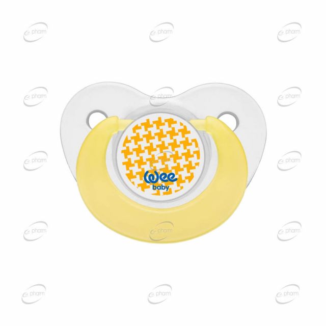Wee Baby Trend залъгалка ортодонтна ( 0-6 м )-Жълт