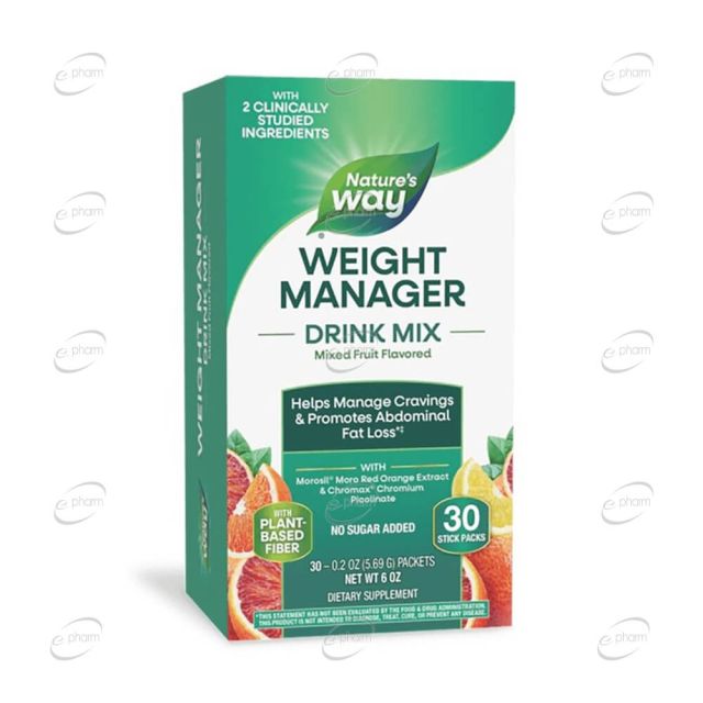 WEIGHT MANAGER Формула за контрол на апетита сашета Nature’s Way-30 сашета(Плодове)