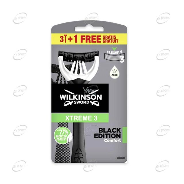 Wilkinson Sword Xtreme 3 Comfort Black 3+1 бр.