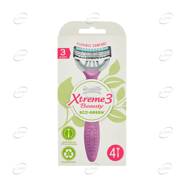 Wilkinson Xtreme 3 Beauty Eco Green Самобръсначка 4 бр.