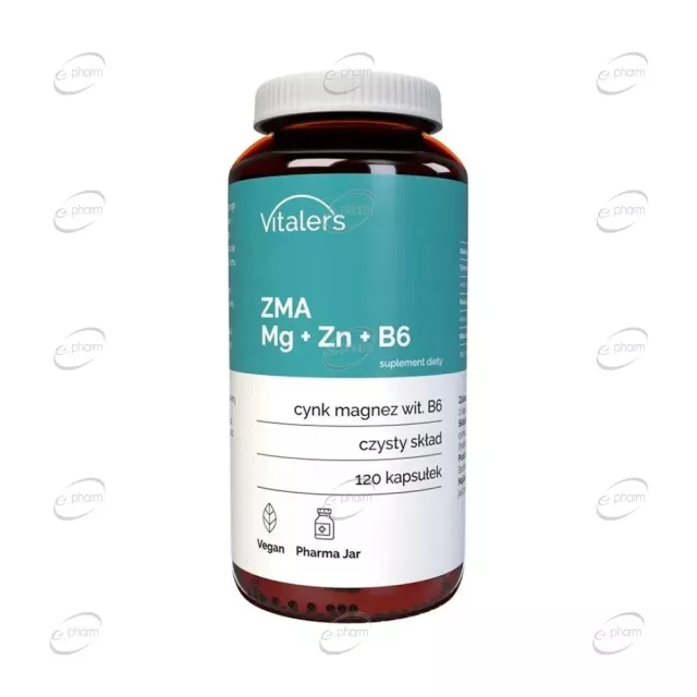 ZMA - МАГНЕЗИЙ + ЦИНК + ВИТАМИН B6 капсули Vitaler's