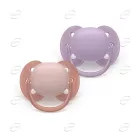 AVENT Ортодонтични залъгалки Ultra soft + стерилизаторна кутия (6-18 месеца) - пастелни за момиче