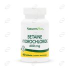 BETAINE HYDROCHLORIDE 600 mg таблетки Natures Plus