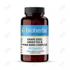 ГРОЗДОВИ СЕМКИ + ЗЕЛЕН ЧАЙ И БОРОВА КОРА капсули BIOHERBA