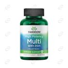 HIGHLY EFFECTIVE MULTI WITH IRON капсули SWANSON