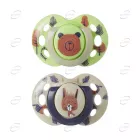 Tommee Tippee Fun Friends Ортодонтични залъгалки (6-18 месеца) - зелено мече/катерица