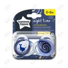 TOMMEE TIPPEE Ортодонтични залъгалки NIGHT TIME ( 0-6м ) - Делфин