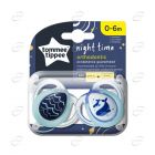 TOMMEE TIPPEE Ортодонтични залъгалки NIGHT TIME ( 0-6м ) - Китове