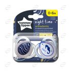 TOMMEE TIPPEE Ортодонтични залъгалки NIGHT TIME ( 0-6м ) - Конче