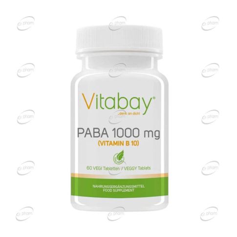 PABA VITAMIN B10 1000 mg таблетки | ePharm